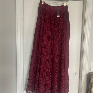 Gracia Burgundy Long Skirt Size S